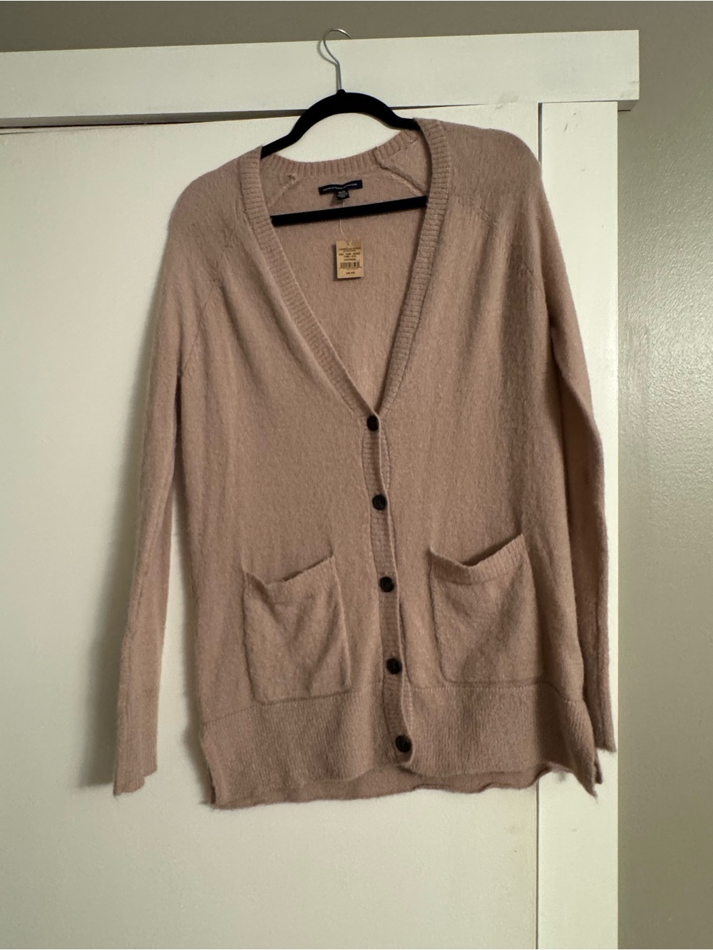 American Eagle Outfitters Soft Blush Button Front Cardigan
